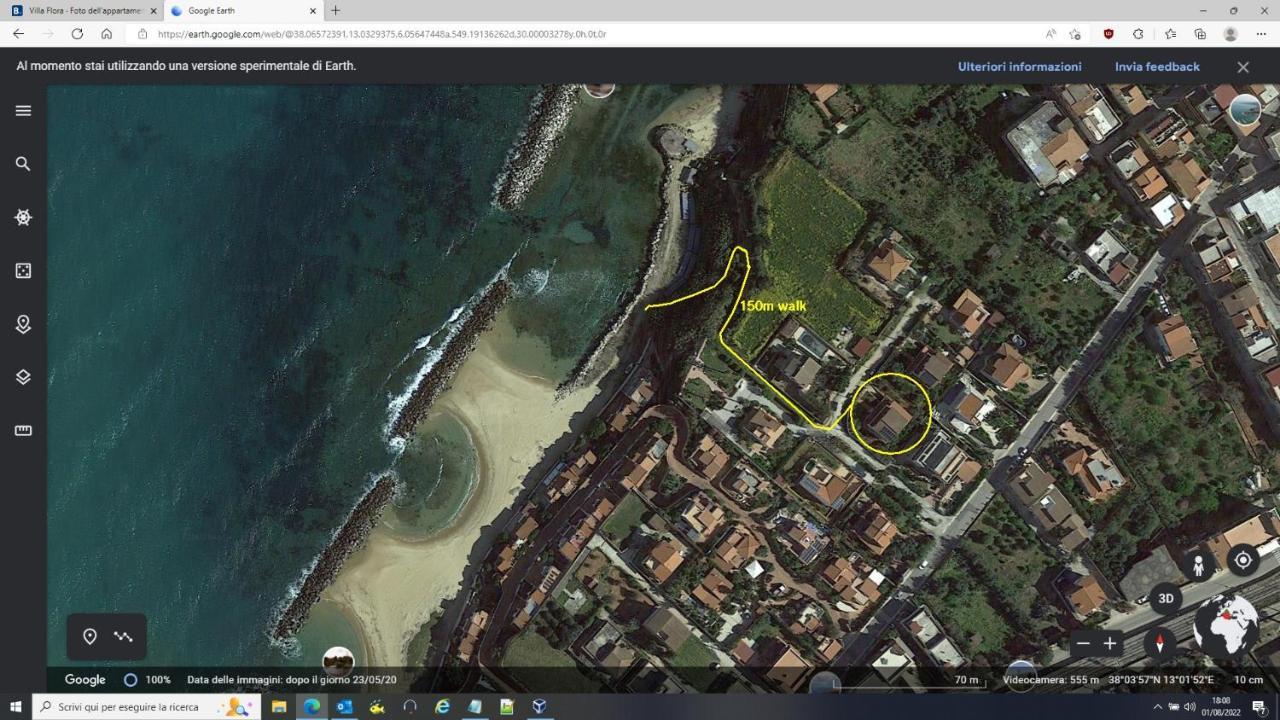 Villa Flora - With Sea View, 2 Minutes Walk To Beach Trappeto  Bagian luar foto